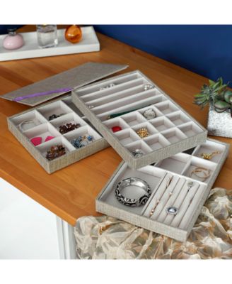 Stackable Jewelry Trays, Set of 3