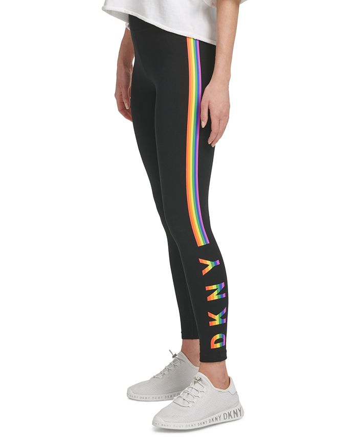 DKNY Women's Rainbow-Stripe Logo Leggings - Macy's