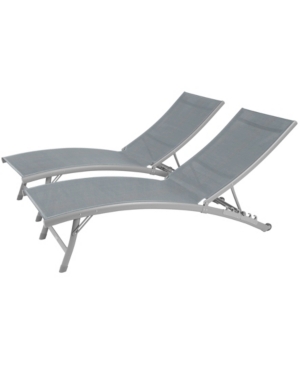 Vivere Clearwater Lounger Set, 2 Piece In River Pebble