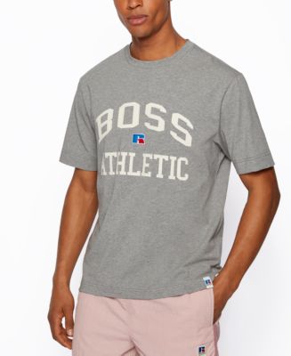 Hugo Boss x Russel Athletics logo-print T-Shirt, Size X-Large in Medium Grey