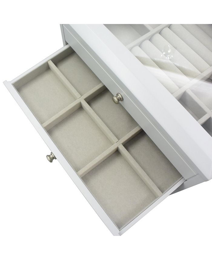 PKO Inc. Elegant Grey Lift Top Jewelry Box Macy's