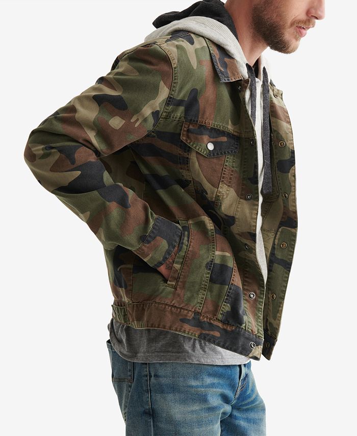 Lucky Brand Men's Camouflage Trucker Jacket & Reviews - Coats & Jackets ...