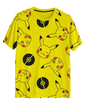 Big Boys Pikachu All Over Print Short Sleeve Graphic T-shirt