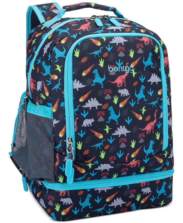 Bentgo Kids' Prints Double Insulated Lunch Bag, Durable, Water-Resistant  Fabric, Bottle Holder - Shark
