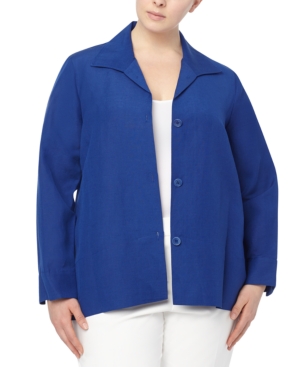 Anne Klein Plus Size Raglan-Sleeve Jacket