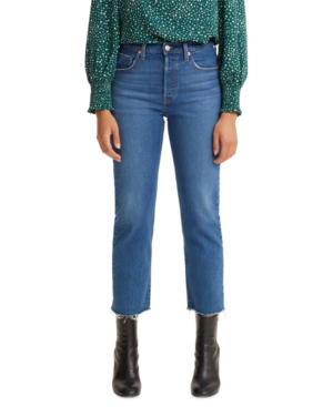 Levi's 501 Original Cropped Jeans In Charleston Fun In Charleston In The Fray