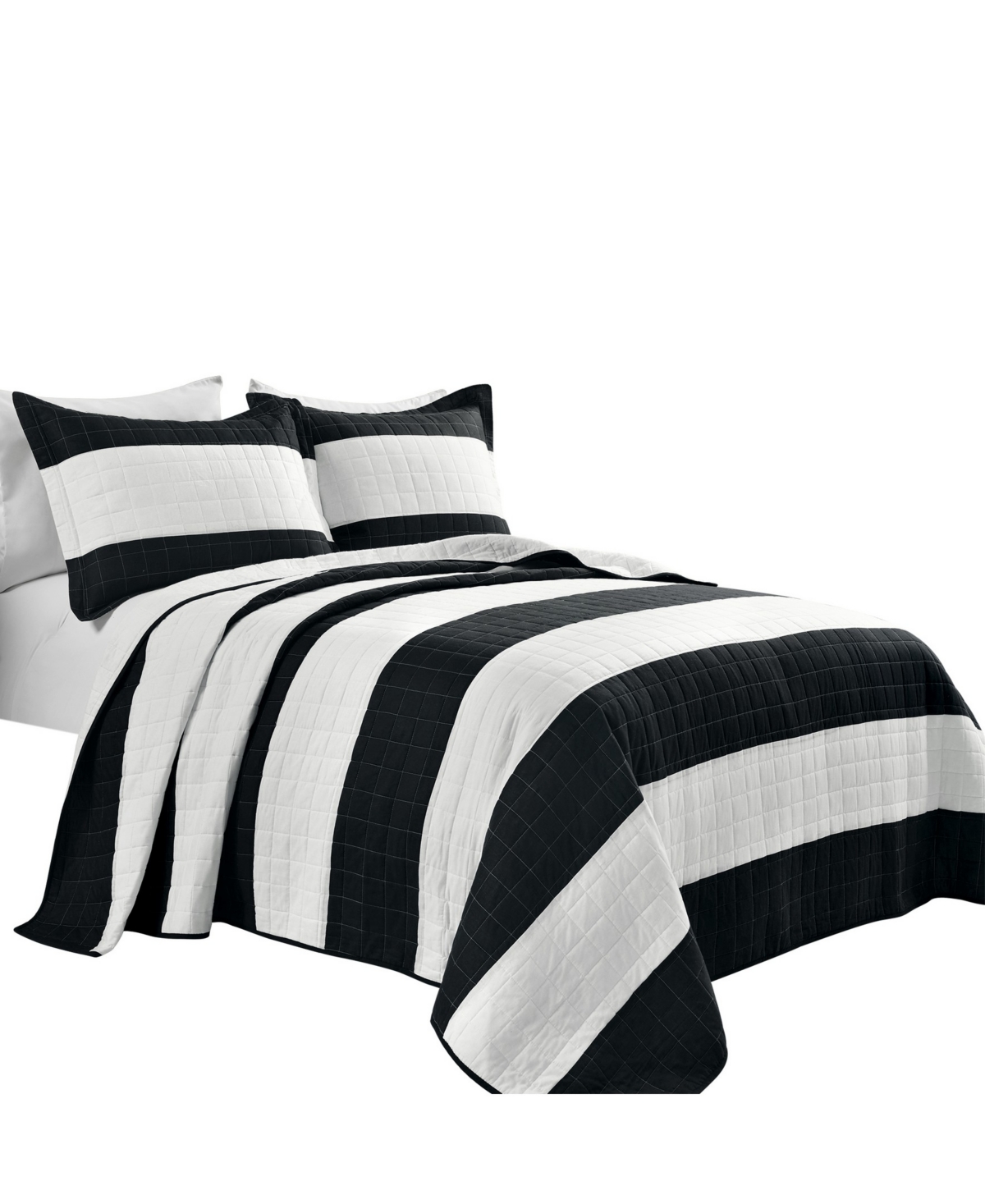 Lush Decor New Berlin Stripe 3 Piece Quilt Set