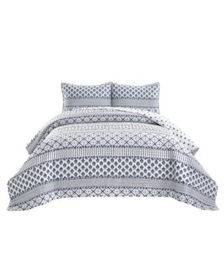 Monique Stripe 3 Piece Quilt Set, King