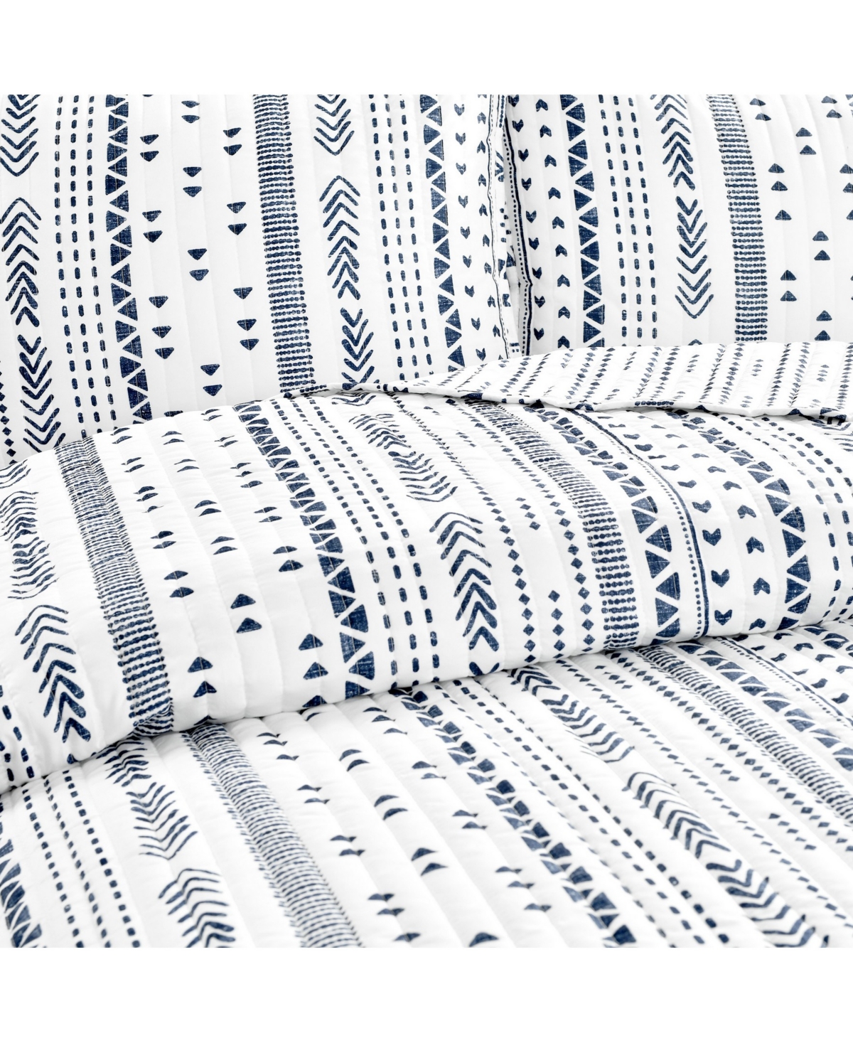 Lush Decor Hygge Stripe 3 Piece Quilt Set, King
