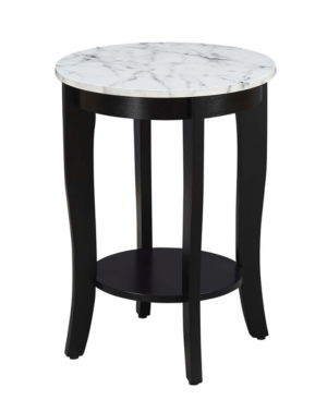 American Heritage Round End Table with Shelf