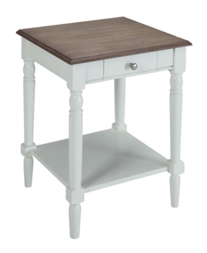 Shop Convenience Concepts French Country 1 Drawer End Table With Shelf In Multi