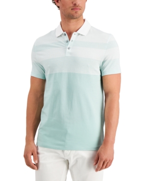 Alfani Men's Twill Striped Polo Shirt Created for Macy's
