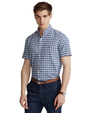 Polo Ralph Lauren Men's Classic-Fit Checked Oxford Shirt