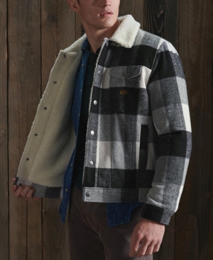 Superdry Men's Highwayman Wool Sherpa Trucker Jacket