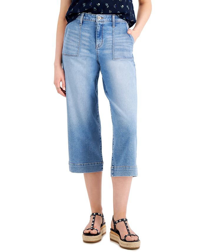 Style & Co Cropped Wide-Leg Jeans, Created for Macy's - Macy's
