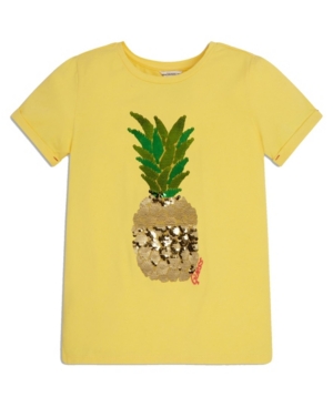 Big Girls Organic Stretch Jersey Flip Sequin Short Sleeve T-shirt