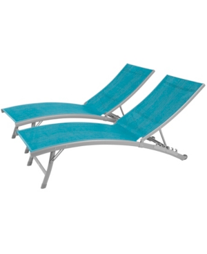 Vivere Clearwater Lounger Set, 2 Piece In Blue Hawaii