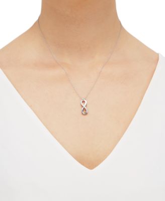 241 WEAR IT BOTH WAYS Diamond Infinity Pendant Necklace (1/8 ct. t.w.) in 14k White Gold
