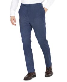 Men's Blue Tic Modern-Fit Performance Stretch Suit Separates Pants