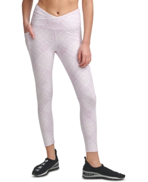 Dkny Crossover-Front Tie-Dyed Leggings