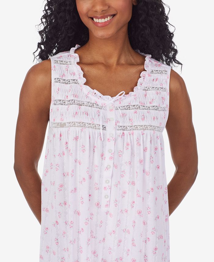 Eileen West Printed Ruffled Pointelle Nightgown & Reviews All Pajamas