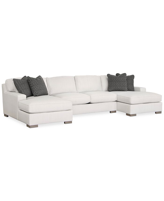 Furniture Closeout Doverly 3 Pc Fabric Double Chaise Sofa Created For Macy S
