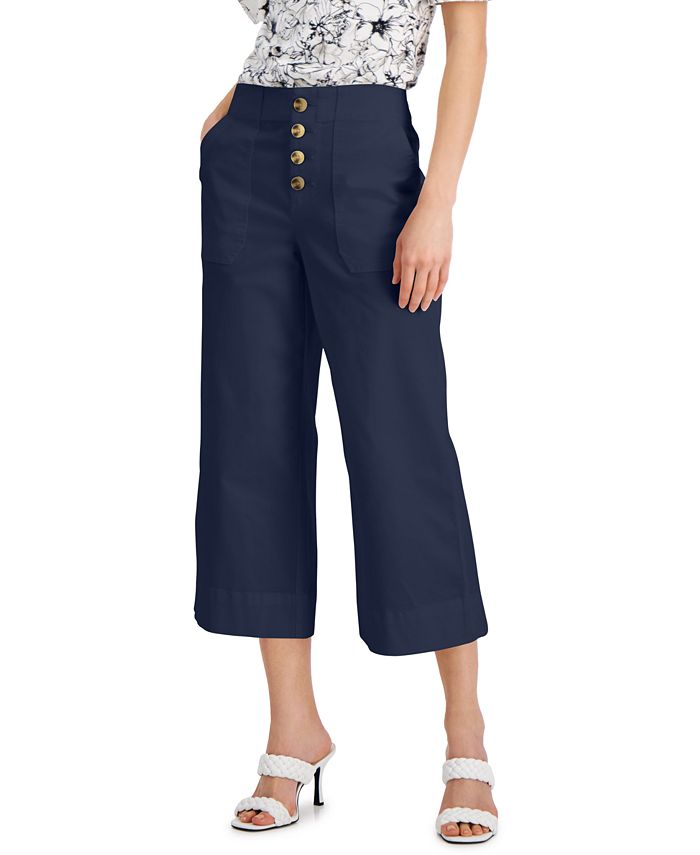 INC International Concepts Button-Fly Culottes, Created for Macy's - Macy's