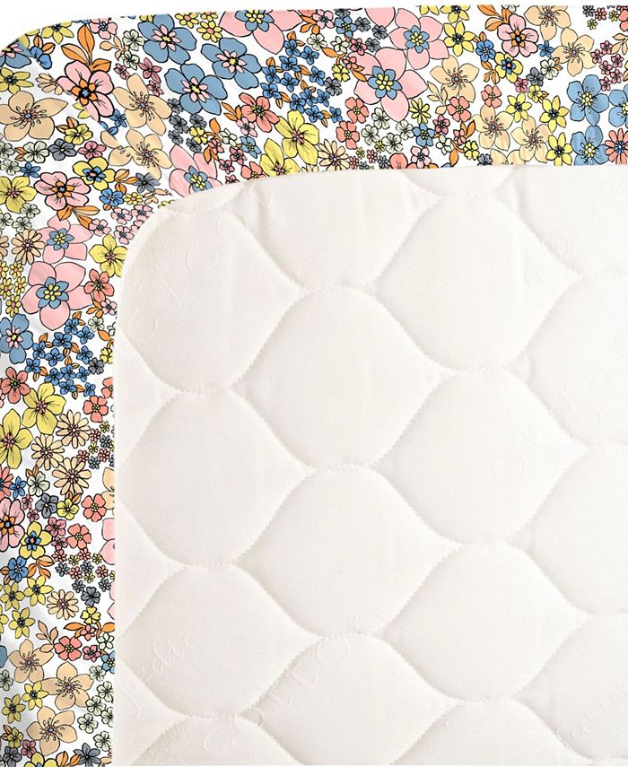 Macy's Retro Floral Super Soft Mini Crib Sheet Macy's
