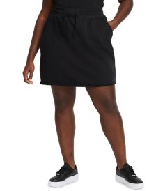 Plus Size Icon Clash Drawstring-Waist Sweats Skirt