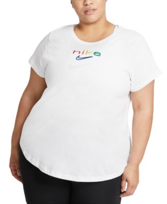 Nike - Plus Size Rainbow-Logo Dry-FIT T-Shirt