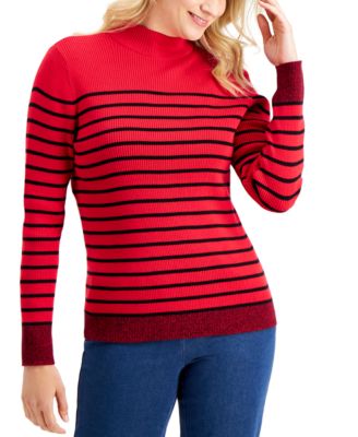 macy's red sweater women's