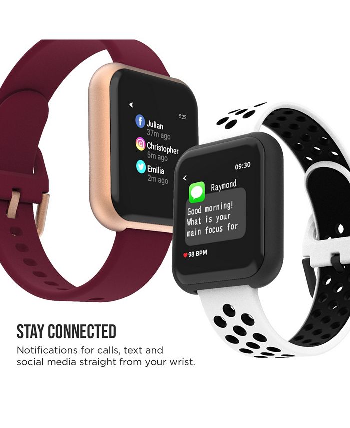 iTouch Air 3 Smart Watch Heart Rate Black/Red Strap 44mm & Reviews Macy