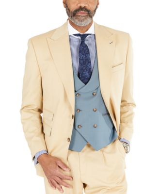 Tayion Collection - Men's Classic-Fit Solid Tan Suit Separates Jacket