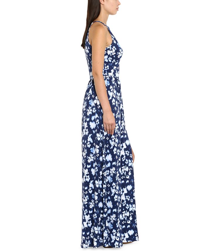 Michael Kors Printed Keyhole Maxi Halter Dress & Reviews - Dresses ...