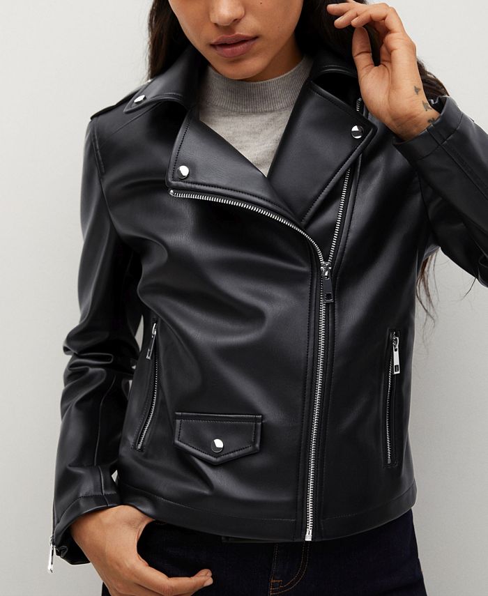 MANGO Zipped Biker Jacket Macy's