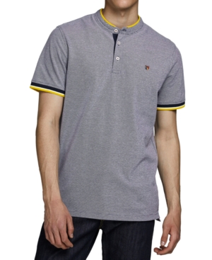 Jack & Jones Men's Bluwin Band Collar Polo Shirt