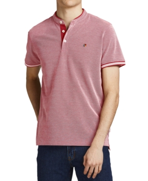 Jack & Jones Men's Bluwin Band Collar Polo Shirt
