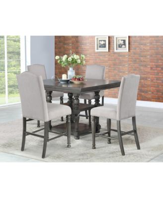Furniture - Coralie Dining 5-Pc Set ( Counter Height Table + 4 Side Chairs)