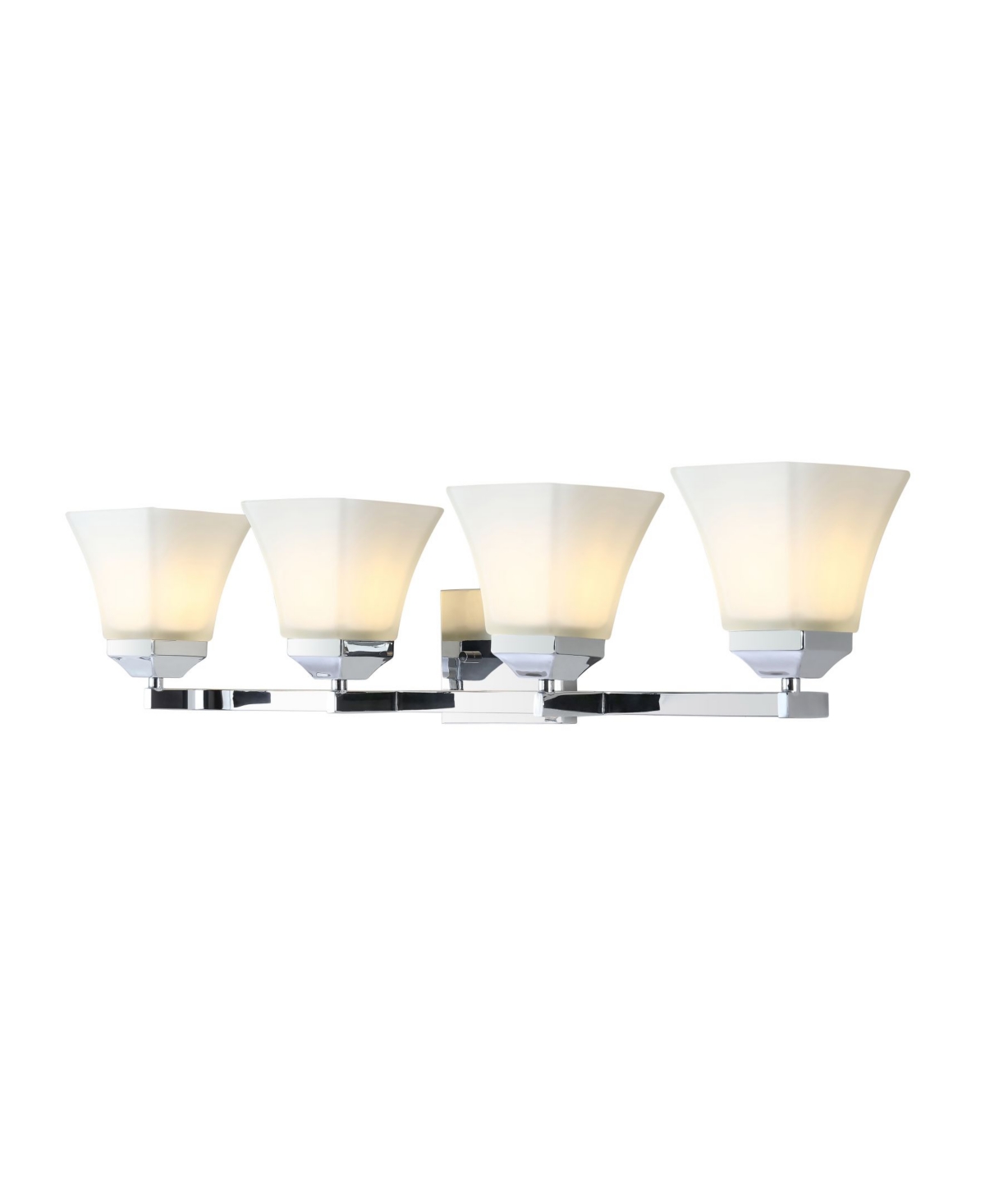 Staunton 4-Light Modern Cottage Led Vanity Light - Silver-Tone