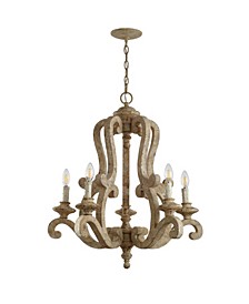 Oria 5-Light Rustic Scrolled LED Chandelier