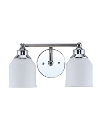 Lydia 2-Light Glass Farmhouse Cottage LED Vanity Light