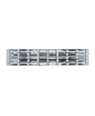 Evelyn Crystal Rectangle 4-Light Glam Modern LED Vanity Light
