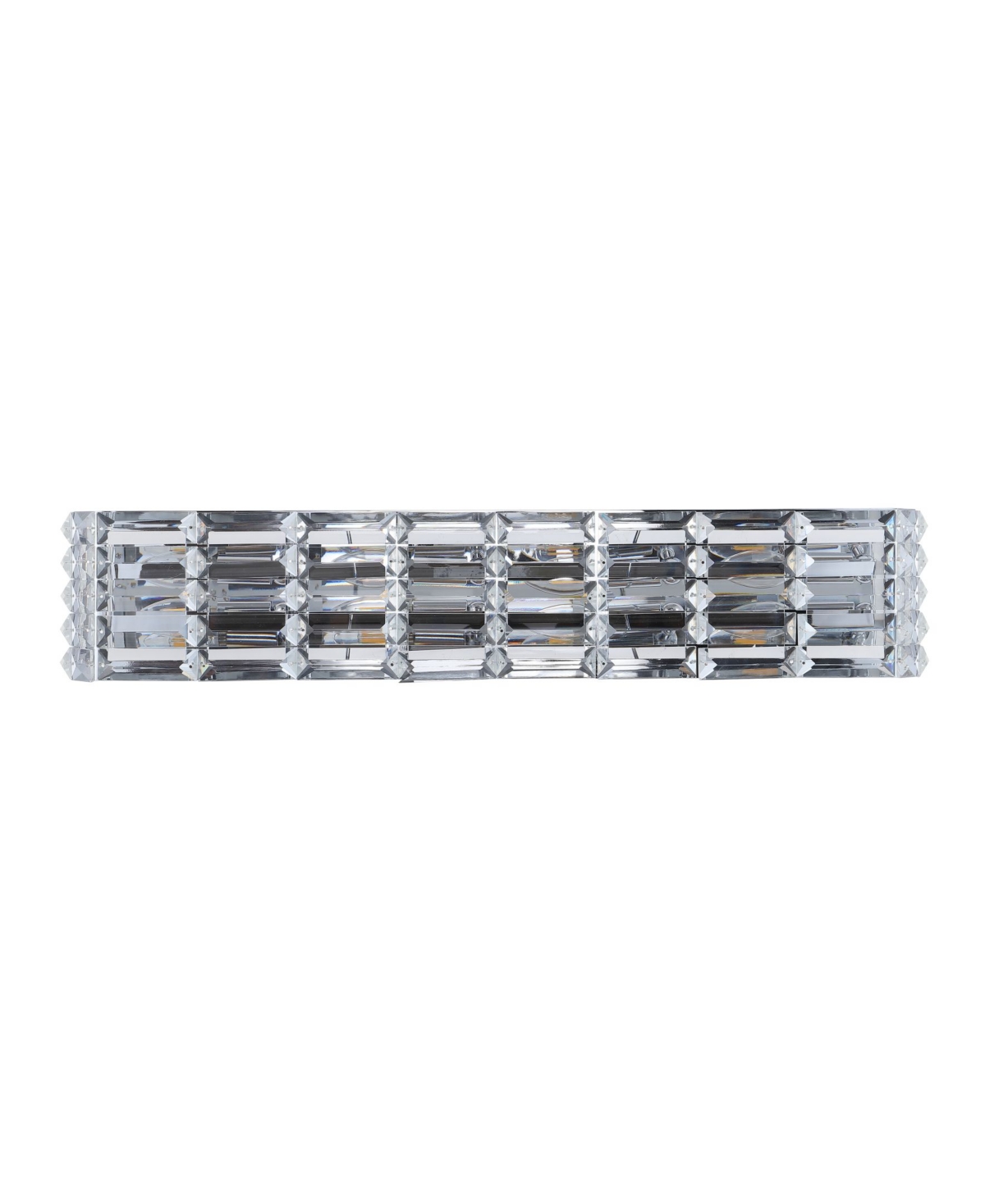 Evelyn Crystal Rectangle 4-Light Glam Modern Led Vanity Light