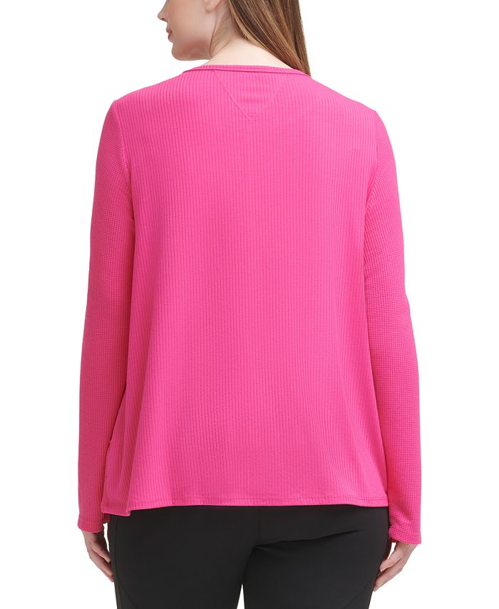 tommy hilfiger waffle knit top