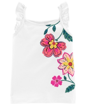 Toddler Girls Floral Flutter Jersey Tank