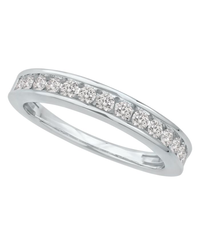 Certified Diamond Channel Band (1/2 ct. t.w.) in 14K White Gold or Yellow