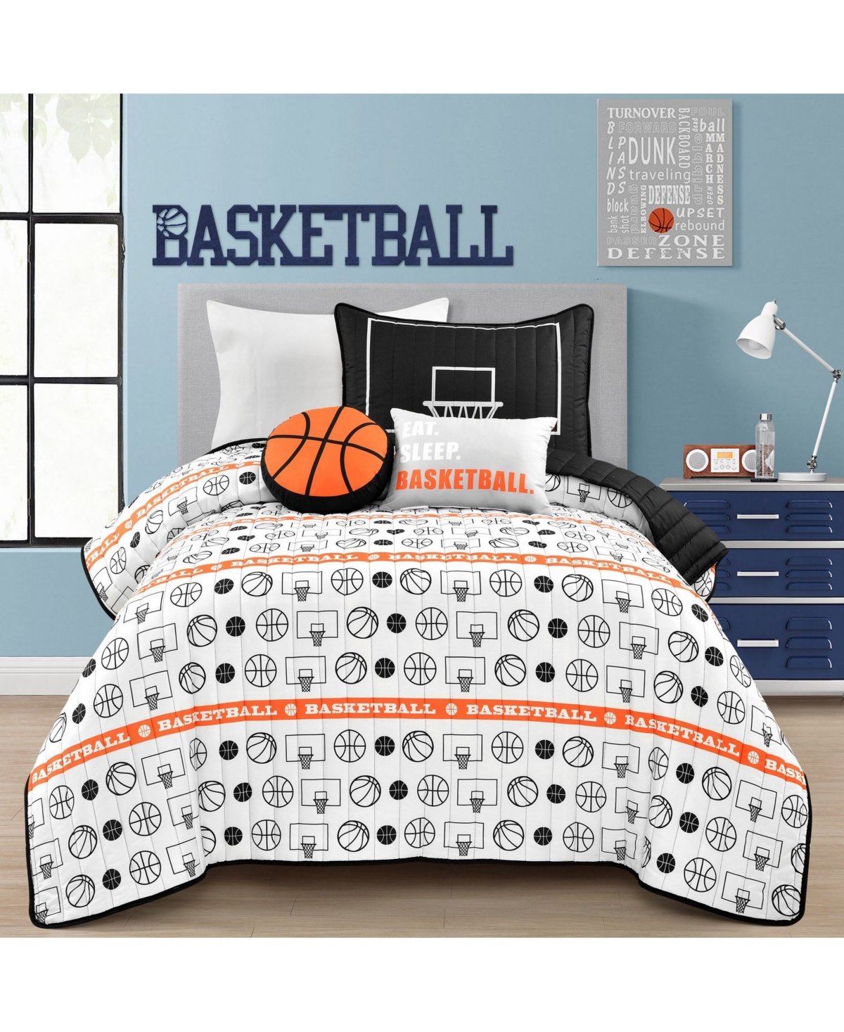 Lush Decor Kids Basketball Game 4-Pc. Quilt Set, Twin/Twin Xl