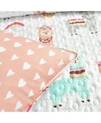 Kids Southwest Llama Cactus 4-Pc. Quilt Set, Full/Queen