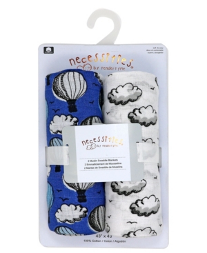 Baby Boys Muslin Swaddle Blankets Pack of 2