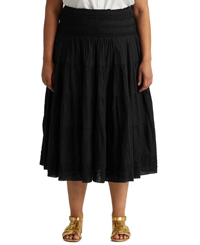 Lauren Ralph Lauren Plus Size Peasant Skirt - Macy's